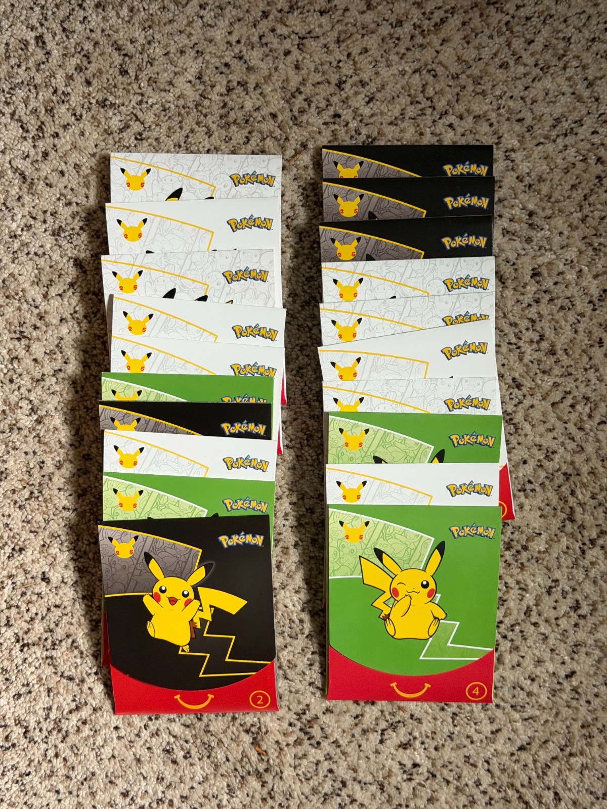 Lot Of 20 Sealed Pokémon 25th Anniversary McDonald's Happy Meal Card Packs 2021