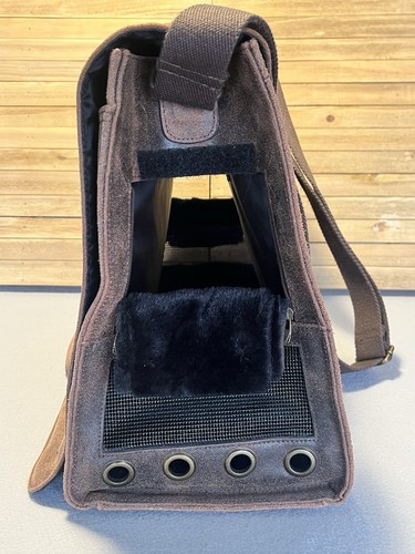 Small Pet Carrier Satchel  Chic Luxe Leather W/Shoulder Strap  Creature Couture