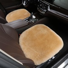 2 Pack Fluffy Genuine Sheepskin Car Seat Covers for Auto Interior Accessories w