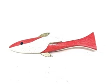 VINTAGE DARK HOUSE ICE FISH SPEARING DECOY~ FOLK ART LURE 6 1/2” Minnesota