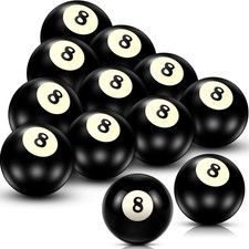 12 Pack Billiard Replacement Eight Ball, 2-1/4" Standard Billiard Pool Cue Ba...