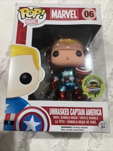 Funko POP! Marvel - Unmasked Captain America #06 - 2014 Exclusive