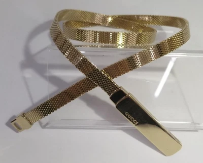 Vintage NI 98 Gold-Tone Enamel Jaguar Cheetah Cat Chain Belt 26”42” Rare HTF il_1080xN.6252875457_6461.jpg main image 3