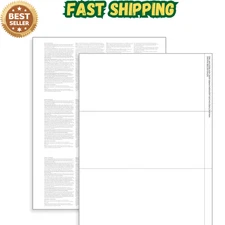 NextDayLabels - W-2 3-Up Employee Tax Forms, Instructions on Back" for 2025, 