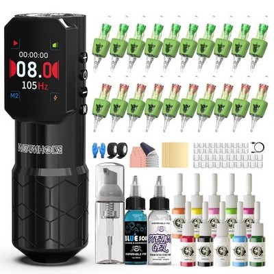 Wormhole Tattoo Maschine Set 85 Teile   Kabellose Tattoo Maschine mit 1500mAh