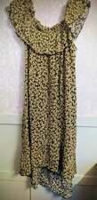 George Black & Yellow Sunflower Floral Ruffle Dress (Size18/20)