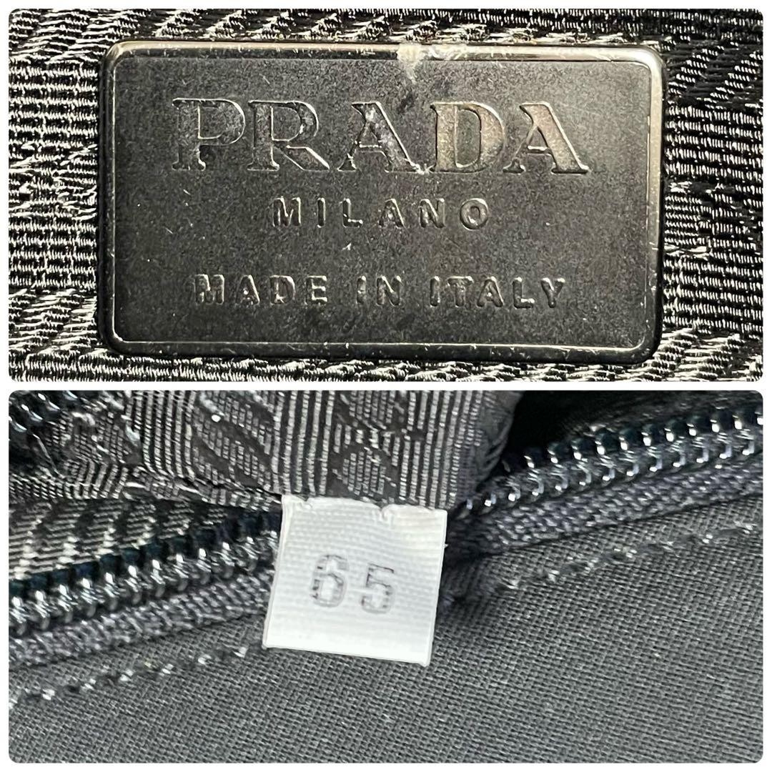 PRADA Nylon Leather Handbag Top Handle Black Classic Design USED from Japan #SB thumbnail 10