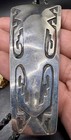 Large Vintage Native Hopi Handcrafted Sterling Silver Overlay Design Bolo Tie — photo 2