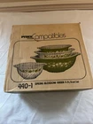 Vintage Pyrex Spring Blossom Green 4 Piece Bowl Set -  440-1 - Unsealed/ Unused
