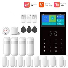 Komplettes Alarmsystem GSM WLAN 4G Drahtloses Alarmanlage für Haus Wohnung Alexa