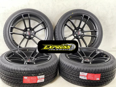 20x9.5 20x11 MATTE BLK SRT HELLCAT WHEELS  TIRES CHARGER CHALLENGER RED EYE 392