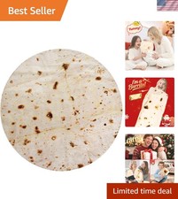 Burrito Throw Blanket 71 Inch Funny Food Blanket for Adults Kids Gift Warm Cozy