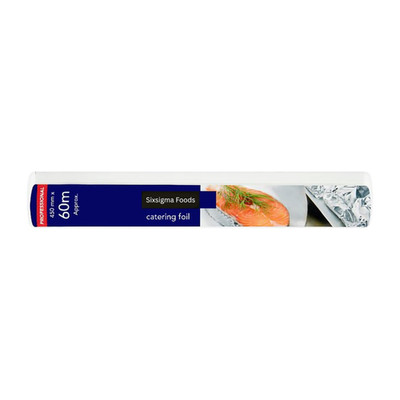 Sixsigma Foods Gastronomiefolie 450 mm x 60 m strapazierfähige Alufolie + Spender