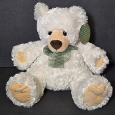 First  Main Schnookie White Teddy Bear Plush Stuffed Animal 12" Super Soft 3 