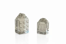 Swarovski houses 158981 crystal city home Figurines decor set of 2 4” And 3”