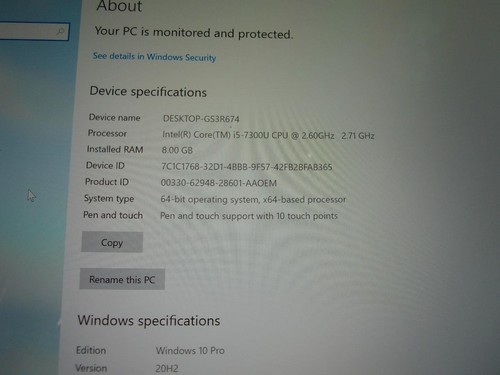 Microsoft Surface Pro 1796 12.3" Core i5-7300U 2.60GHz 8GB 256GB SSD W10 (Z35) - Picture 5 of 6