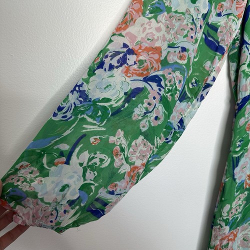 Suncoo Paris Maxi Dress Womens Sz S Peony Floral Easter Spring Boho Cottagecore - Picture 3 of 13