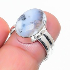 Dendrite Opal Gemstone Handmade 925 Sterling Silver All Size Ring For Gift