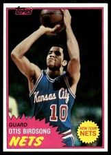 1981-82 Topps Basketball Card Otis Birdsong New Jersey Nets #17 NM