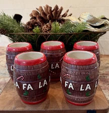 Christmas Carol Barrel FA LA LA Rum Barrel Miracle Tiki Mug Limited Edition (5)