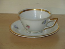 kleine Mokkatasse Moccatasse - mit Streublümchen - DDR Freiberger Porzellan