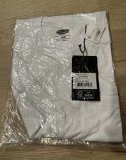 VTG Dickies Mens Large White Porterdale T Shirt Pocket  L NEW NWT - B