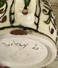Vintage Hand-painted Multi-color Floral Turkish Kutahya Mugs 1963 Set of 2 — photo 8