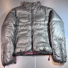 vintage diesel down puffer jacket grey Y2K large