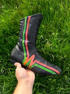 Vintage Mens WALTER VAN BEIRENDONCK W< Boots Shoes Leather Black Size 42  8,5 