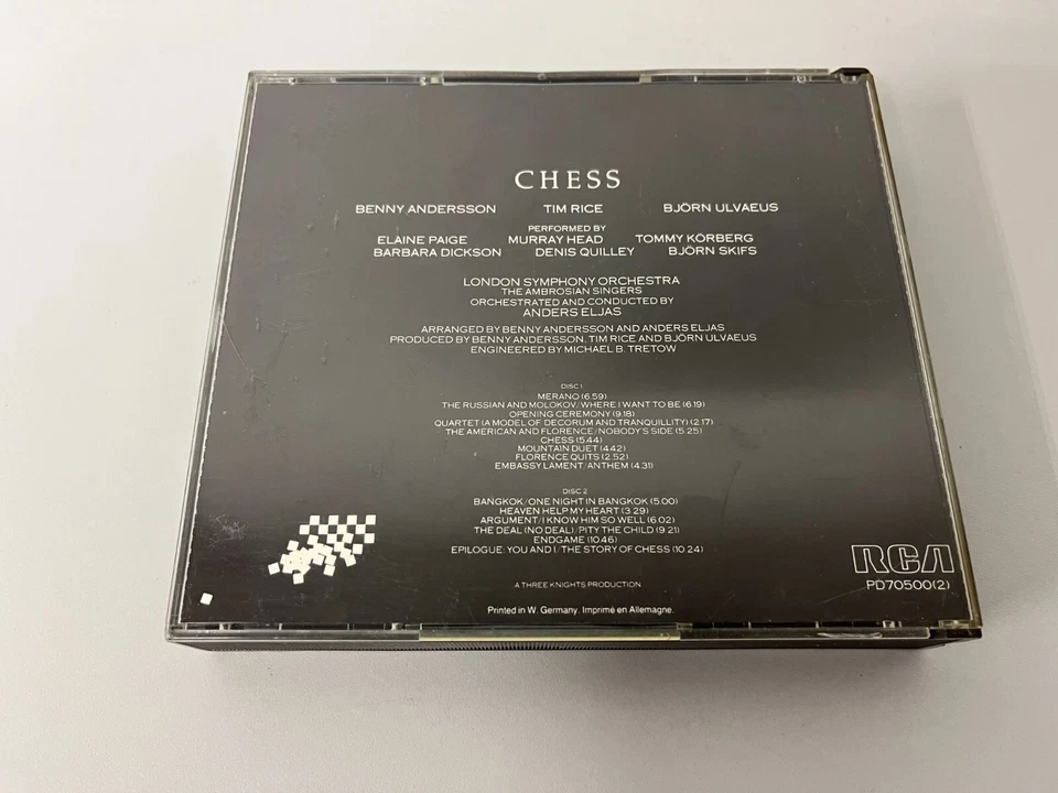 Benny Andersson · Tim Rice · Björn Ulvaeus – Chess -made in Japan- 2 CD Box ´84 - Bild 4 von 4