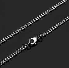 Silver Stainless Steel 30 Inch 2 mm Cuban Curb Chain