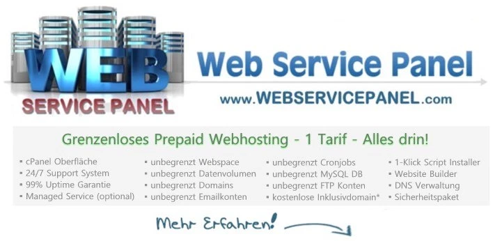 Webspace - Flatrate Hosting - unbegrenzt Speicher (Prepaid ohne Mindestlaufzeit) - Bild 2 von 4