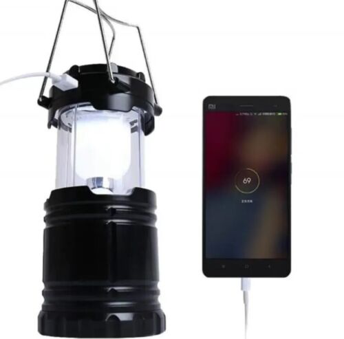 Lanterne LED Camping et Randonnée Recharge USB et Solaire + Lampe Torche Neuf - Photo 1/11