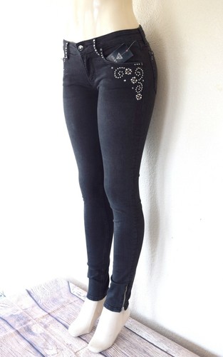 GUESS Women’s Low Rise Marilyn 3 Zip Skinny Jeans – Faded Black / 26 - Picture 3 of 12