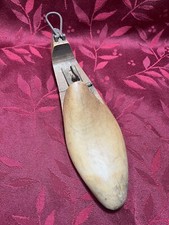 Vintage Cobbler Wooden Shoe Form Mold Stretcher Hinged