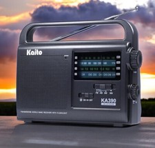 Kaito KA390 Portable AM/FM Shortwave NOAA Weather Radio with LED Flashlight
