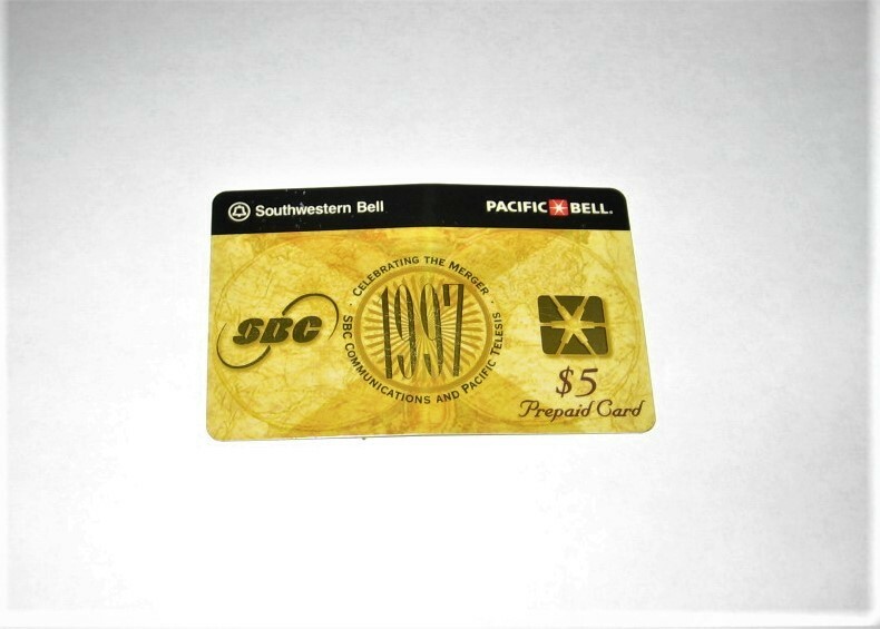 Pacific Bell 1997 $5 SBC/Pacific Telesis Merger  SCARCE Specimen Phone Card