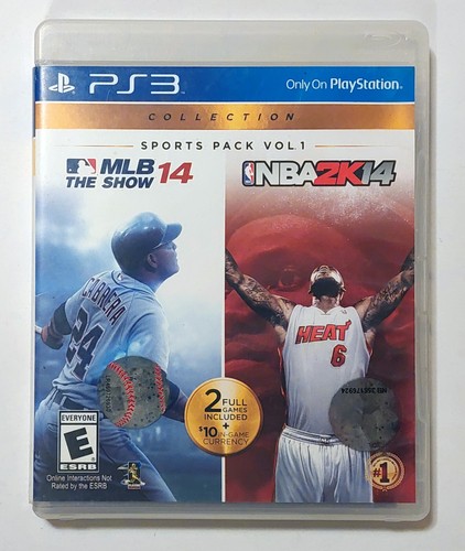 Sports Pack Vol 1 MLB The Show14 / NBA 2K14 (Sony Playstation 3) Complete Games