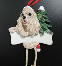 Cocker Spaniel Christmas Ornament Dangling Legs Dog Light You Can Personalize 
