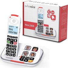 Swissvoice 2355 Cordless Big Button Phone –White, Easy Use, Loud Ringer, Elderly