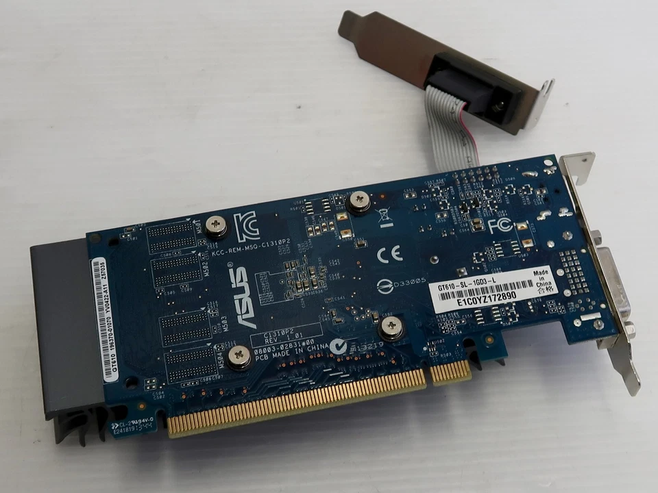 GeForce GT 610, 1GB, HDMI, DVI, VGA, Asus GT610-SL-1GD3-L, LOW PROFILE, WORKING - Image 4 of 4