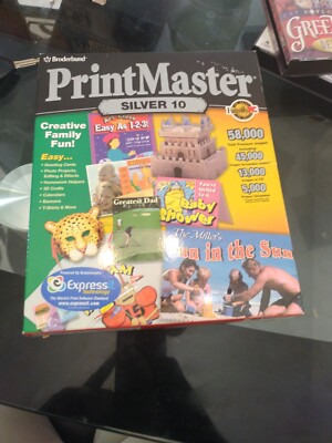 Broderbund PrintMaster Silver 10 Brand New Sealed
