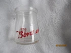 Borden's Creamer jar Vintage Dairy mini glass cream jar about 2 inches tall