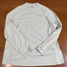 Simms Mens Shirt 2XL Green Fishing Performance Solarflex Stretch UPF 50 Active