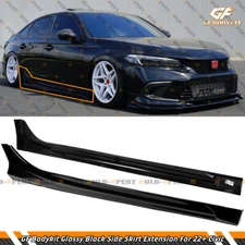 For 2022-25 Honda Civic 11th Gen GF Bodykit V1 Gloss Black Side Skirt Extension