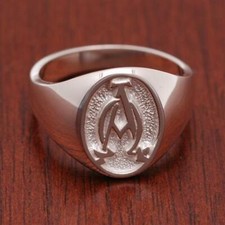Alpha and Omega Christian Signet Ring - Seminary - Graduation - Gift