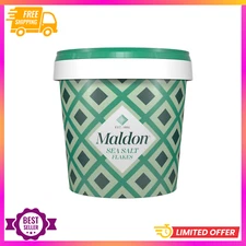 Maldon Salt, Sea Salt Flakes, 20 oz (570 g), Resealable Tub, Kosher, Natural, Ha
