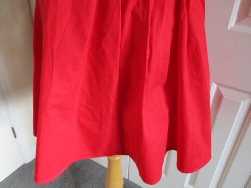 Lindy Bop - Red fit & flare & large bow feature, 100% cotton skirt - UK10/EU38 - Picture 3 of 9