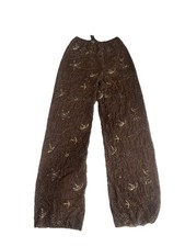 Zara straight-leg beaded sequin trousers Brown Size S
