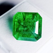 Colombian Green Natural Emerald 13.00 Ct Asscher Cut Loose Gemstone